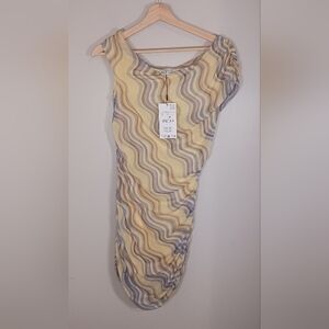 Zara‎ Asymmetrical Bodycon Wave Party Club Dress Women's Size L